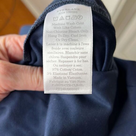 Everlane The Structured Cotton Jumpsuit in Navy Nwt Size 2 - Picture 6 of 8